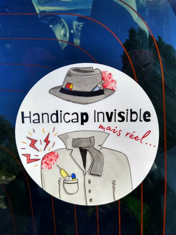 Autocollant voiture - Homme invisible